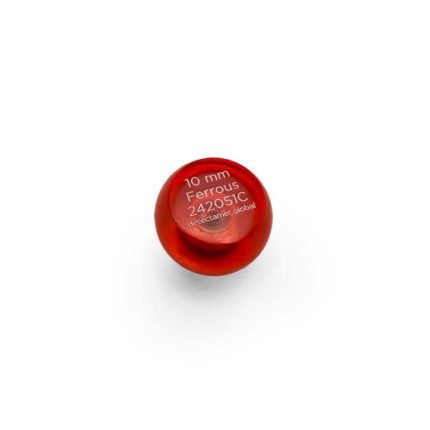 Bola teste p/ detetor de metais, acrílico, Ferroso (Vermelho), 1,0 mm